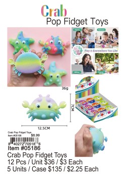 Crab Pop Fidget Toys